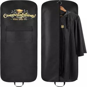 애비라이크 66인치 x24인치 졸업식 의류 가방 손잡이와 캡 포켓 통기성 가운 긴 옷장 옷 보호대를 걸 수