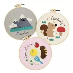 폼폼자수세트 스킬 펀치니들 3p 천가게 프랑스자수