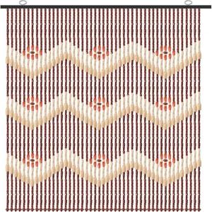 ANMINI 천연 나무 대나무 구슬 커튼 걸이 방 칸막이 장식용 수제 문 비즈 끈 월 패널 블라인드 현관