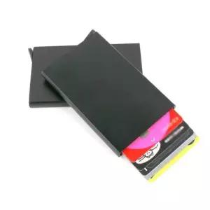 반자동 카드지갑 홀더 슬라이드 블랙