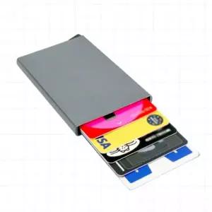 카드홀더 반자동 슬라이딩 지갑 여행 그레이