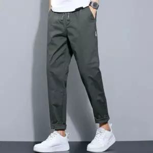 [골드스마일]배기바지 남성크롭팬츠 캐주얼긴바지 허리밴딩 롤업