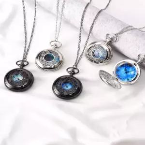 회중시계 체인 포켓 로마 펜던트 숫자 쿼츠 유화 할로우