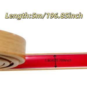 1롤 5m/196.85인치 U자형 엣지 밴딩 자가 접착 베니어 가구 트림 캐비닛 테이블 수리 복원용