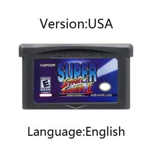 슈퍼 스트리트 파이터 II GBA 32비트 전자 콘솔 잉크 카트리지 게임 카드 DS NDSL