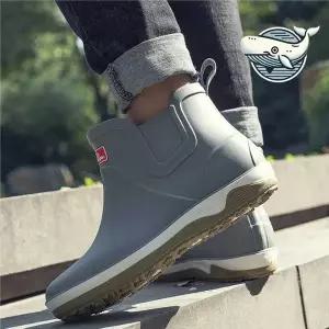 여름 방수 앵클 부츠 남자 캐주얼 레인 슈즈 남자레인부츠
