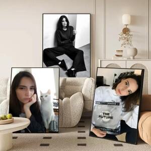 A-amelie L-렌즈 레코드 스토어 소유자 포스터 자체 접착 예술 방수 종이 스티커 커피 하우스 벽 장식