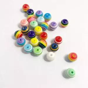 큰원형줄무늬 비즈 공예 부자재 만들기 (opp타입)