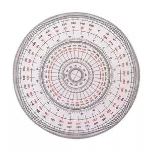 전원분도기 18cm 1P 제도 사무용 도면 디자인 문구