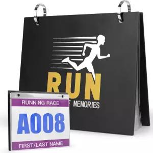 레이스 빕 앨범 24개의 비닐 슬리브 마라톤용 커버가 있는 디스플레이 홀더 러닝 번호