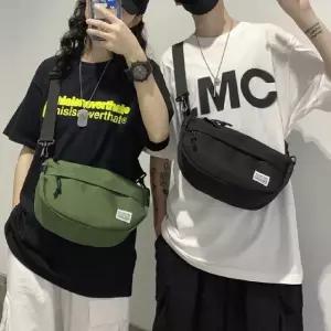 캐주얼 미니 반달 남여공용 커플 크로스백 힙색 슬링백