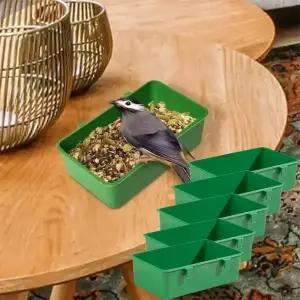 앵무새횟대 5개 조각 새 목욕 상자 새장용 목욕통 걸이형 욕조 샤워 앵무새 애완 사료 트레이