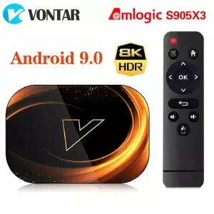 셋톱박스 VONTAR X3 4GB 32GB 8K TV 박스 안드로이드 9 스마트 TVBOX 90 Amlogic S905X3 Wifi 1080P BT 4K