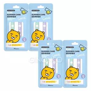 24년형 카카오프렌즈 라이언 썸머케어팔찌(성인용 2P) x4 야외 모기퇴치