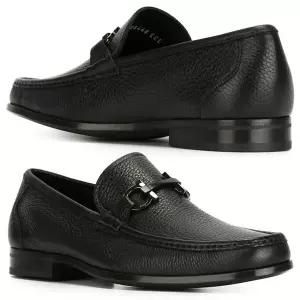 [페라가모] 25FW 그랜디오소 GRANDIOSO 은장 더블 간치니 로퍼 블랙 0642848