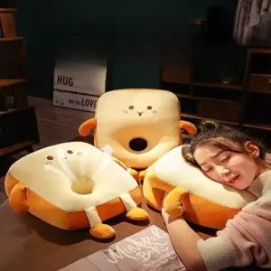 토스트 식빵 손넣는 쿠션 얼굴 손목 베개 낮잠 엎드리는 책상 사무실 꿀잠