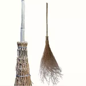 싸리빗자루 대나무 손잡이 야외용 제설 도구 마당 청소 빗자루