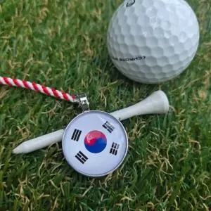 태극기 볼마커 자석 크립 골프용품 악세사리