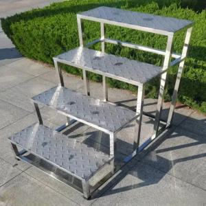 스테인리스 계단 4단 간이 스텐 사다리 블랙 안전 디딤대