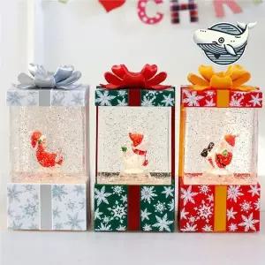 크리스마스 무드등 아기 오르골 선물 상자 크리스마스오르골