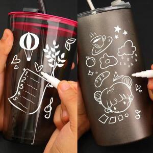 5-50개 화이트 액체 분필 지울 수  펜 마커 유리창 칠판 창문 세척 가능