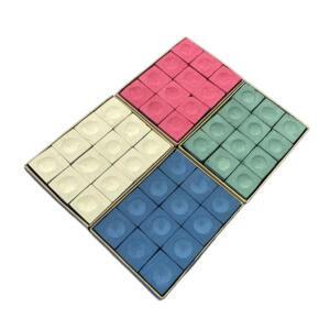 12개/상자 당구 큐 팁 분필 아메리칸 블랙 8 풀 스퀘어 파우더 용품 호환 액세서리