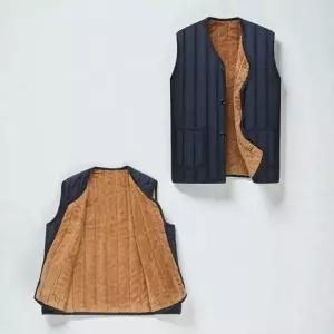 남성 경량 누빔 기모 융털 조끼 패딩조끼 방한 깔깔이 겨울조끼