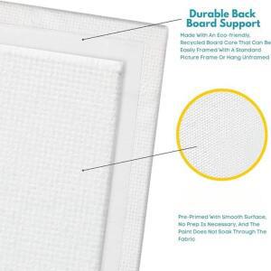 페인팅용 호환 캔버스 보드 면 블랭크 프라이밍 화이트 구아슈 수채화 아크릴 유화 미술 용품 3mm 6개