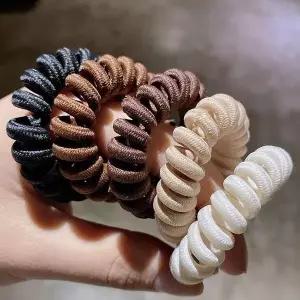 패브릭스프링머리끈 곱창 머리끈 올림 머리 헤어 집게