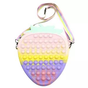 [고전문구] 해피톡톡 딸기가방 푸쉬팝 / 인형놀이 팝잇 촉감놀이 뽁뽁이