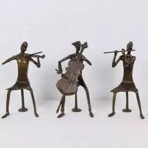 수공예 황동 악기3중주 조각상 장식품 인테리어 소품