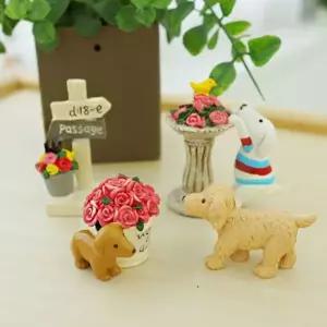 가든 강아지 몰리 3P 테이블 선반 미니어처 인테리어 홈데코장식