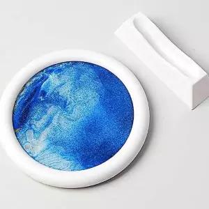 모래 아트 액자 화이트 블루 장식소품 책상소품