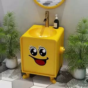 어린이 세면기 화장실 유치원 수전 손씻기 낮은 양치