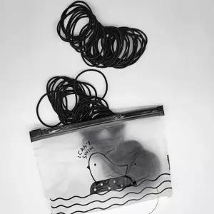 포니테일 검정 대용량 무 헤어 밴드 머리끈 포니테일