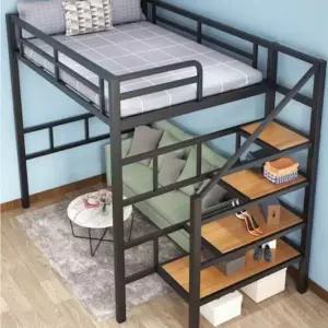 침대킹사이즈 벙커침대 어른 2층침대 공간활용 원룸 착불 수납 수납벙커침대 철제