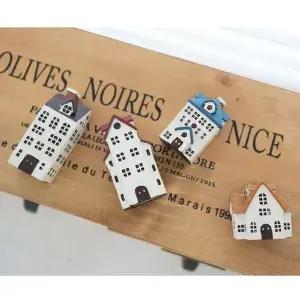 [RIZPICK]덴마크 하우스 미니어처 4종 세트 테이블 선반 소품 홈데코장식