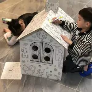 색칠하는 종이집 해피펀 DIY 플레이 페어퍼 하우스 종이집만들기 서치생활