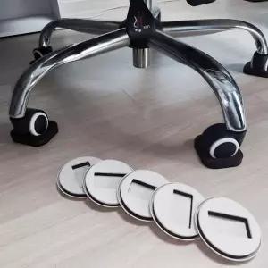 사무용 의자 바퀴 고정 커버 끄는 소리 끌림 방지 5개 장판 눌림