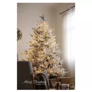 크리스마스트리180 세트 화이트 전구 눈꽃 가정용