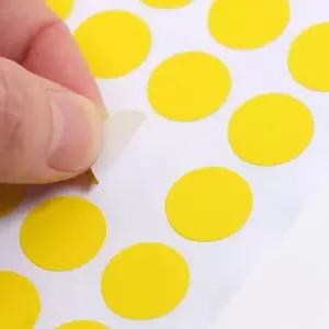 (16mm) 컬러 다이어리꾸미기 스티커 원형 60매세트 일기꾸미기 옐로우