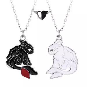 드래곤길들이기 투슬리스 목걸이 커플 우정 펜던트 베프