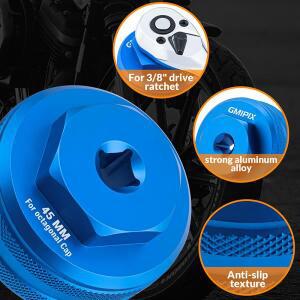 GMIPIX 포크 캡 너트 소켓 45 46 49 50mm 바이크 오토바이 탑 제거 설치 도구