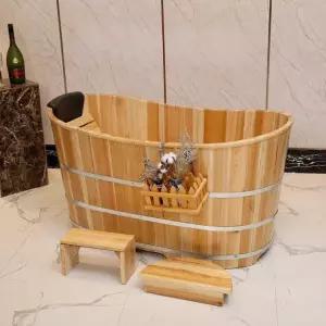 편백 욕기 히노끼 찜질방 스팀통 사우나 건식 나무통 가정용 목욕