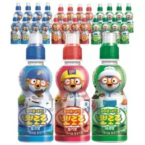 뽀로로 어린이 음료수 혼합 24개(밀크8+딸기8+사과8)