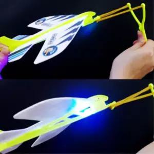 돌아오는 고무줄 LED 비행기 글라이더