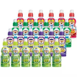 뽀로로 4종모음(딸기6+샤인머스캣6+블루베리6+사과6) 24개 유아 음료 카페 유치원소풍 소풍 키즈카페음료
