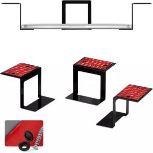 3인치 메탈 언더 데스크 노트북 케이블 박스 및 라우터 홀더 마운트 나사 삽입 소형 컴퓨터 맥북 서피스