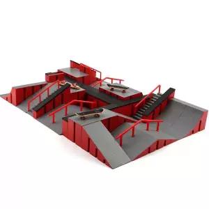 데크 연습 보드장 스케이트파크 U자형 파크 조합 우드덱