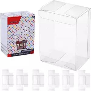 부스터 번들/빌드 앤 배틀 플라스틱 클리어 디스플레이 박스용 레인매 6PCS 프로텍터 케이스 컬렉터 카드